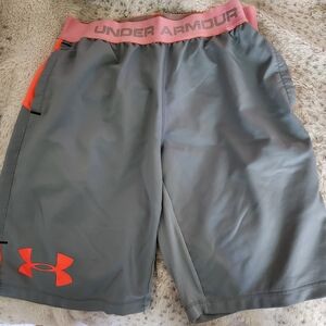 Under Armour Men's Gray and Pink Shorts